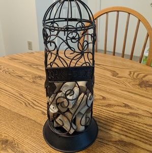 Decorative wine cork holder